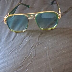 Oversized!!Money Green And Gold Aviation Glasses Lucky Day,Incredible Hulk!!!